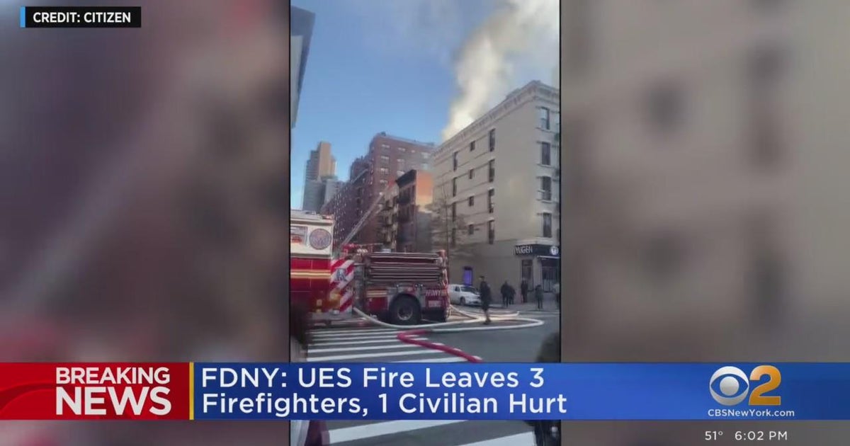 FDNY: 3 firefighters hurt in Upper East Side - CBS New York