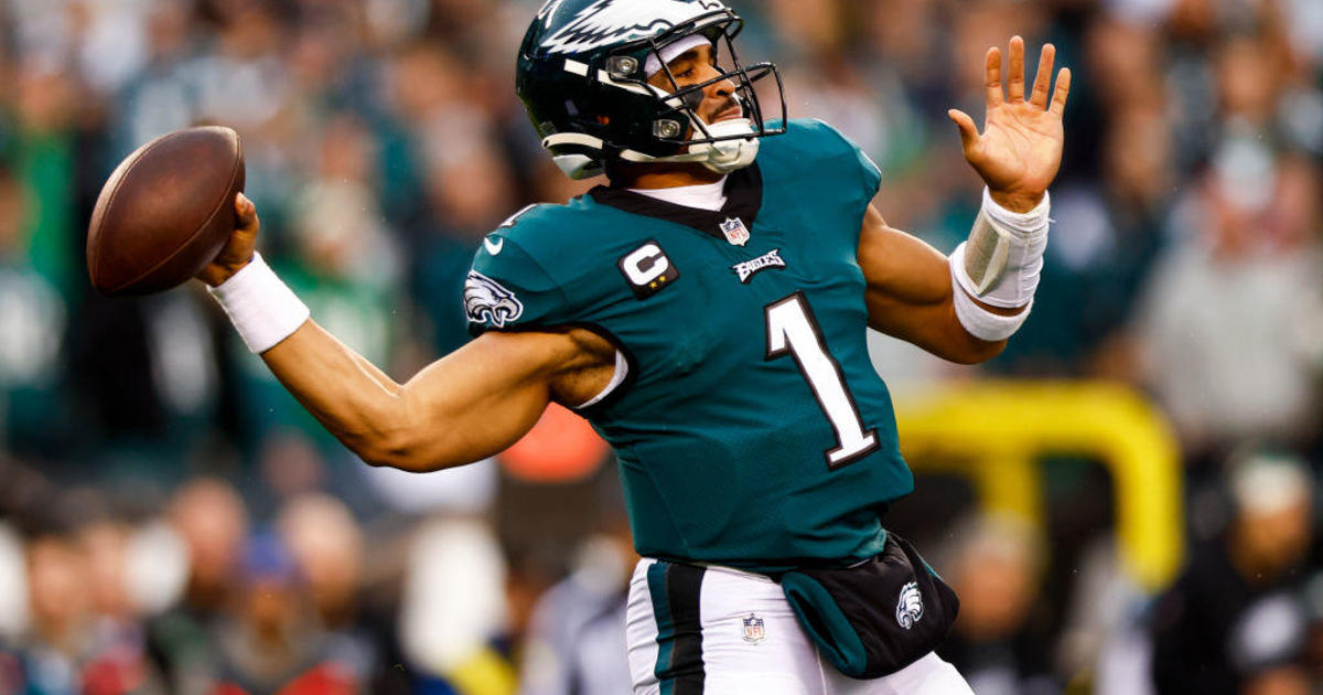 Where to get an official Jalen Hurts Philadelphia Eagles jersey for LVII -  CBS News