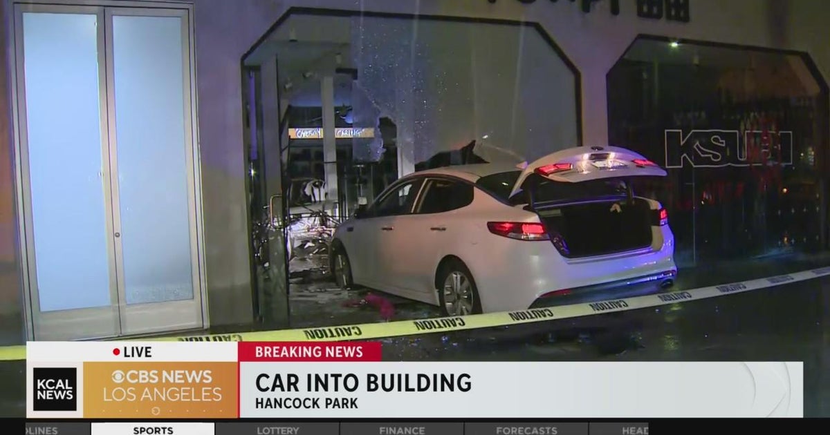 Car crashes through Hancock Park storefront CBS Los Angeles