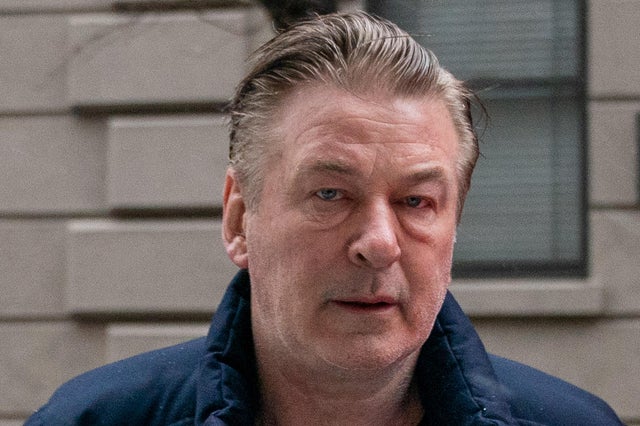 Actor Alec Baldwin departs his home in New York, January 31, 2023. 