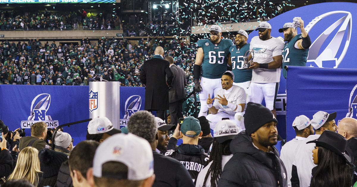 Philadelphia fans celebrate Super Bowl with emotional rally