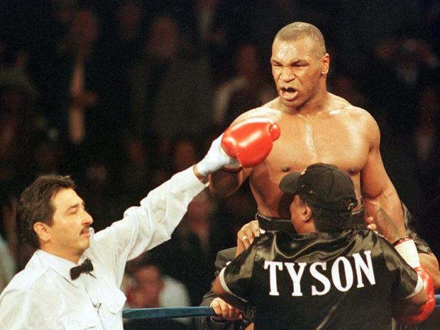Boxer Mike Tyson of the United States (t 
