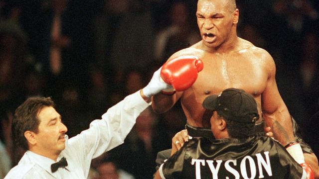 Boxer Mike Tyson of the United States (t 