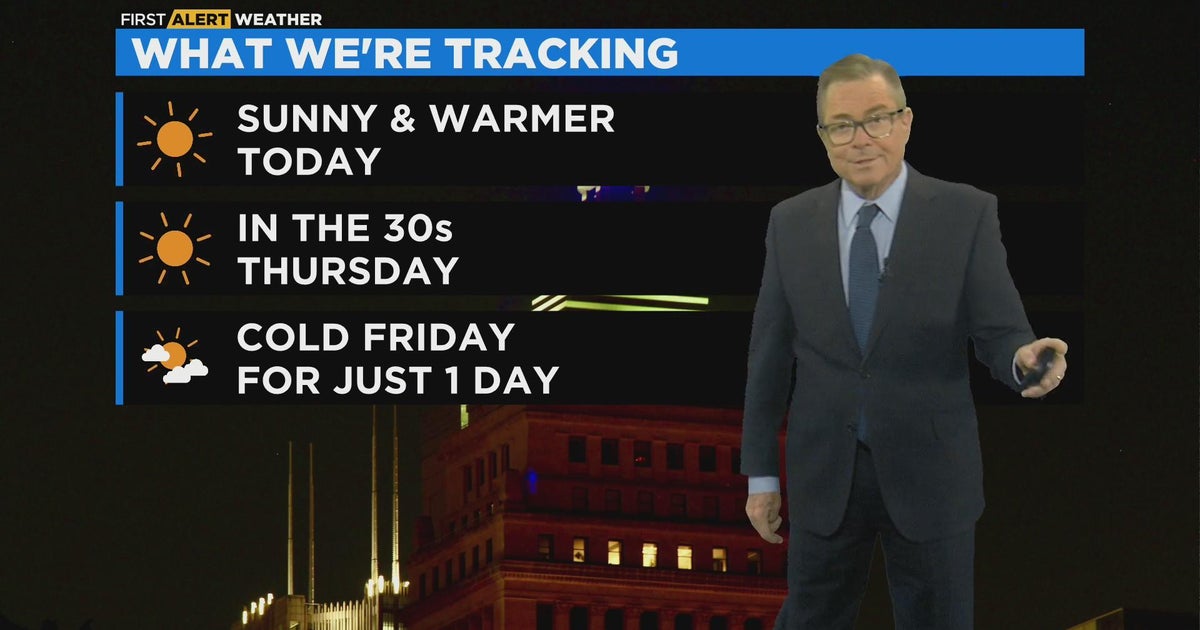 Chicago First Alert Weather: Sunny, slightly warmer day - CBS Chicago