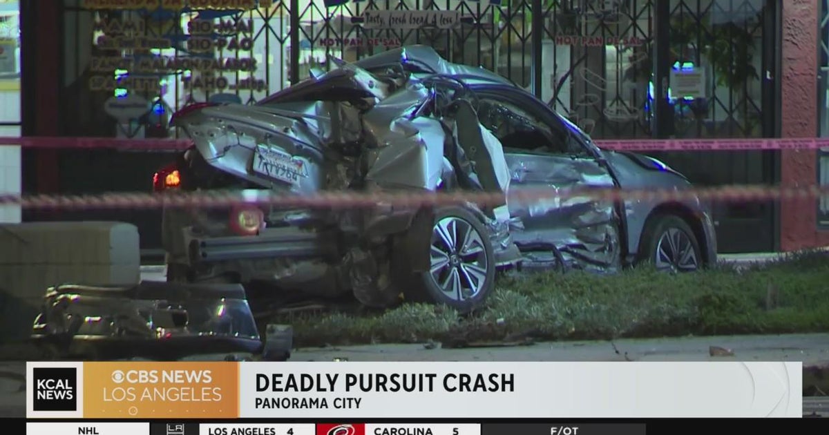 Stolen truck crashes into car, killing 2 - CBS Los Angeles