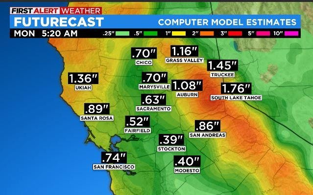 First Alert Weather: Rain, snow back in the forecast for NorCal this ...