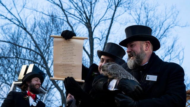 Punxsutawney Phil Looks For His Shadow In Annual Groundhog Day Tradition 