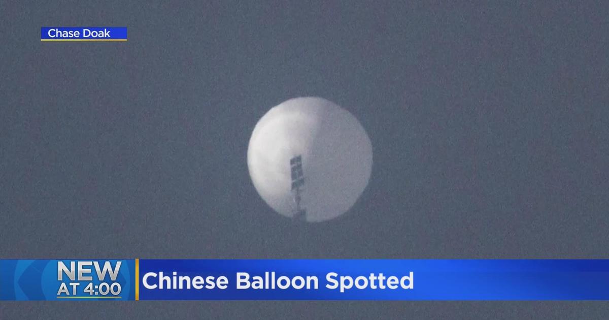 Chinese surveillance balloon flying over U.S. - CBS Chicago