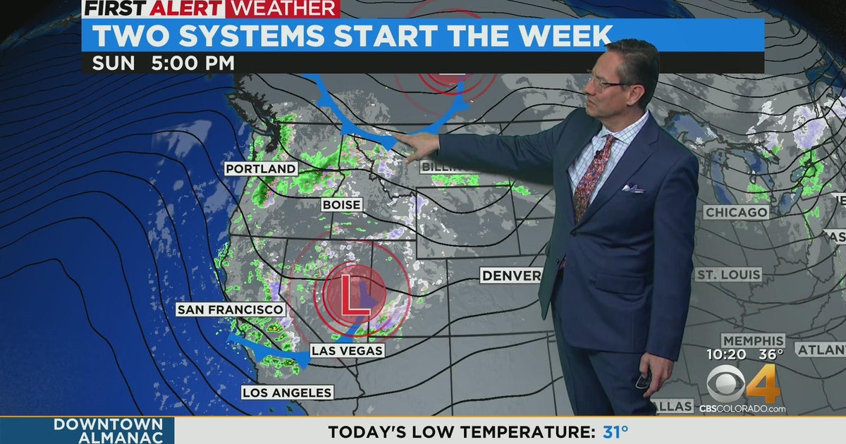 Two systems bringing in more clouds, cool and light snow - CBS Colorado