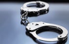 Close up of metal handcuffs 