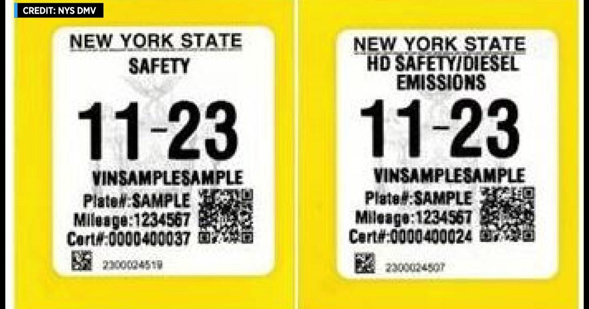 New York DMV transitioning to new inspection stickers CBS New York