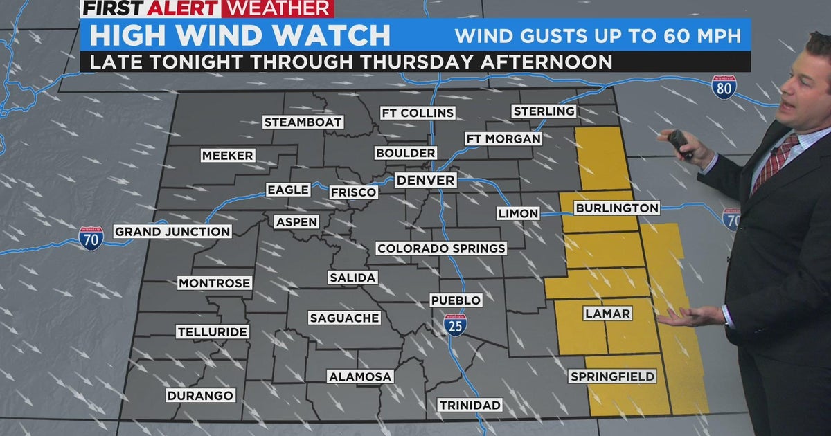 Cold front arrives this evening causing more wind than snow - CBS Colorado