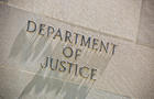 Building Entrance Sign for the Department of Justice in Washington DC 