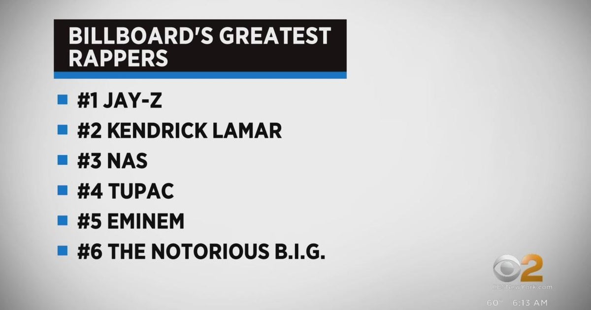 Billboard's list of greatest rappers sparks debate CBS New York