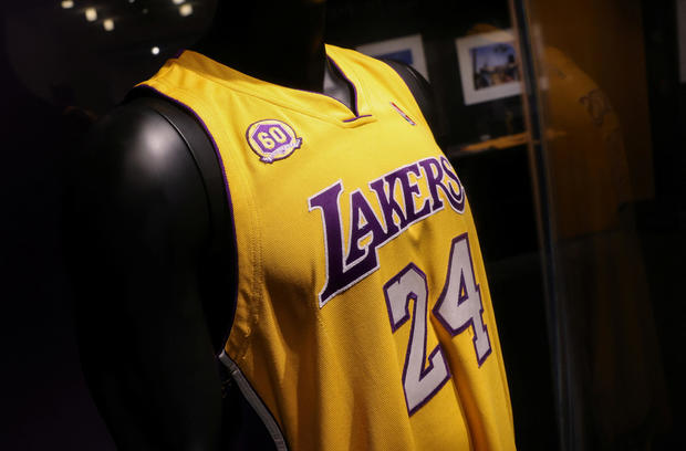 Sotheby's to auction Los Angeles Lakers Kobe Bryant number 24 jersey in New York 
