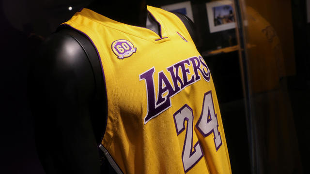 Sotheby's to auction Los Angeles Lakers Kobe Bryant number 24 jersey in New York 