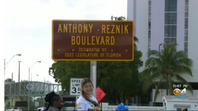 Anthony Reznik Boulevard sign 
