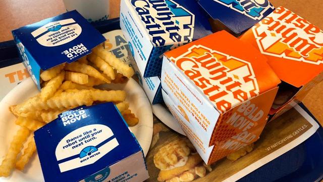White Castle burgers and fries 