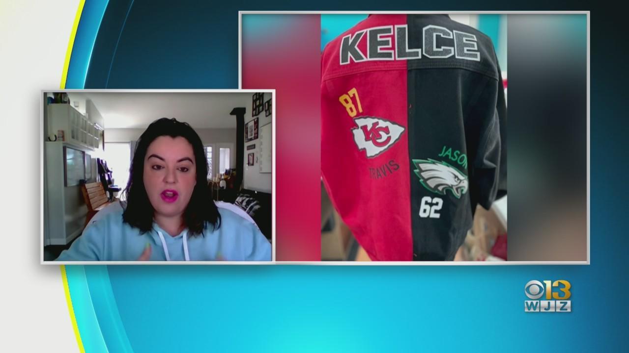 Donna Kelce Split Eagles Chiefs Jacket
