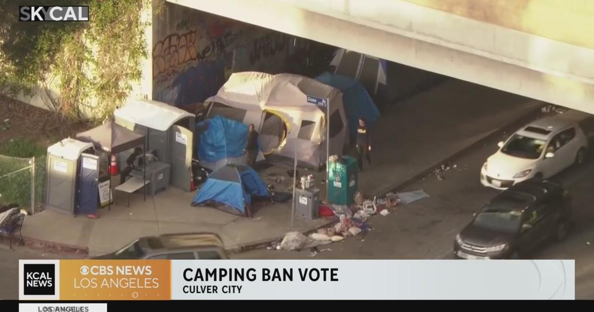 Culver City Adopts Ordinance Prohibiting Camping In Public Places - CBS ...