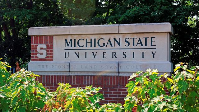 Michigan State University entrance sign 