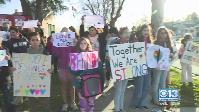Students and staff in Dixon protest racist social media post 