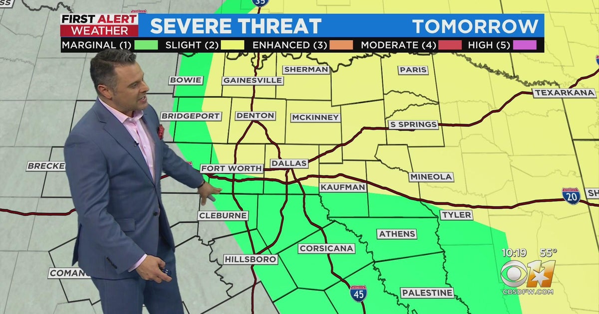 Severe storms possible Wednesday evening - CBS Texas