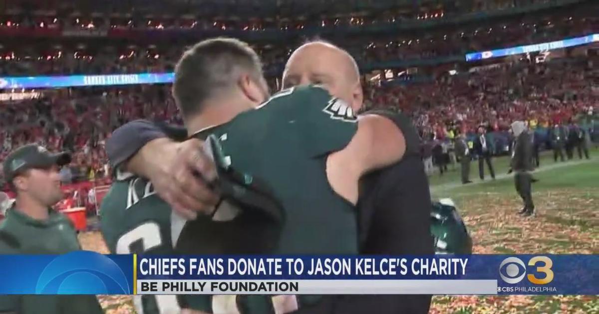 Chiefs fans donate to Eagles C Jason Kelce's charity after Super Bowl