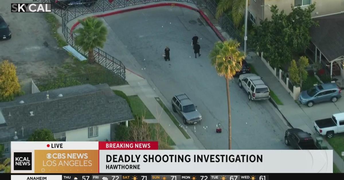 Hawthorne shooting Man driven to hospital pronounced dead CBS Los