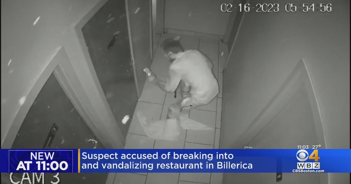 Security cameras capture man breaking into Billerica restaurant - CBS ...