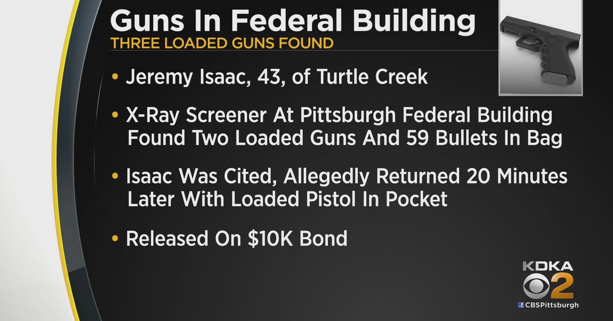 Man accused of bringing guns into federal building - CBS Pittsburgh