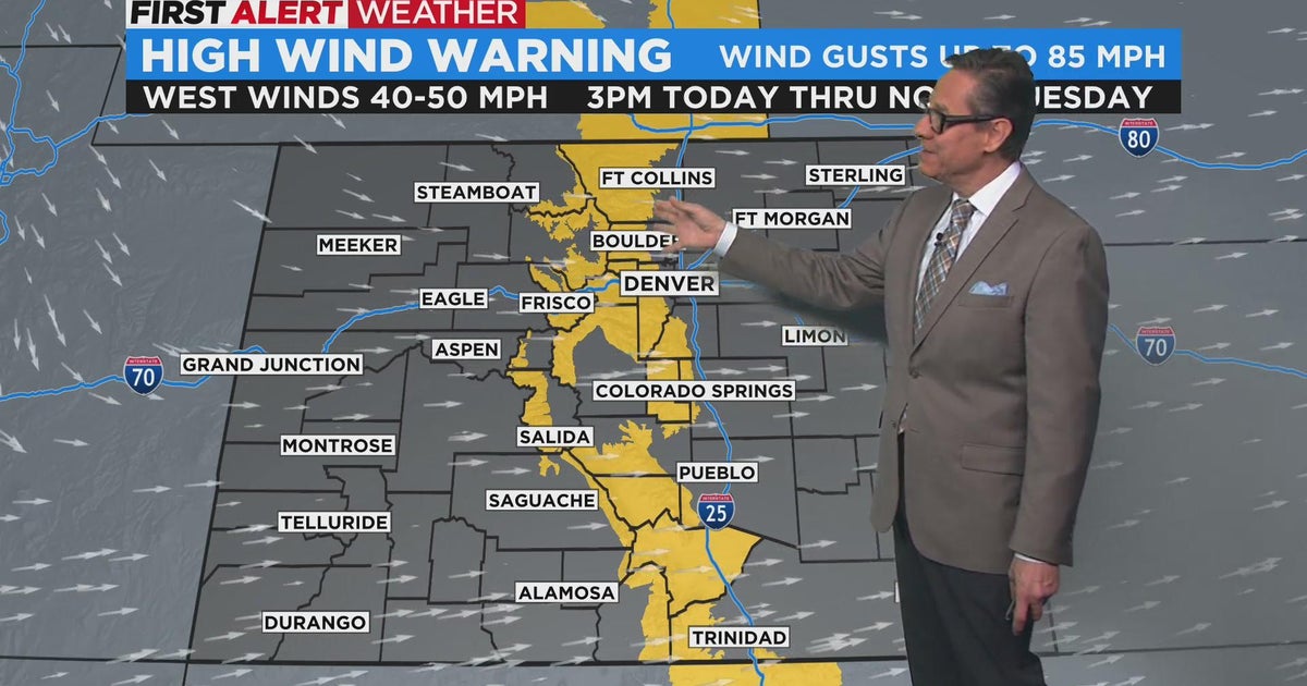High Wind Warning for Front Range mountains and foothills CBS Colorado