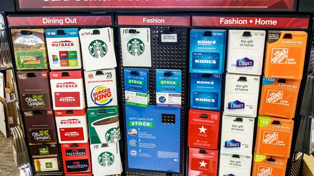 Florida, Miami Beach, Office Depot, gift card display 