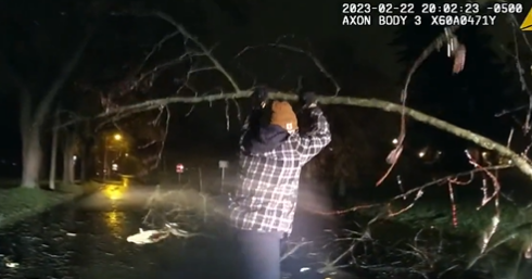 VIDEO: Jim Harbaugh helps Ann Arbor police clear tree from road during ice storm - Vimarsana News