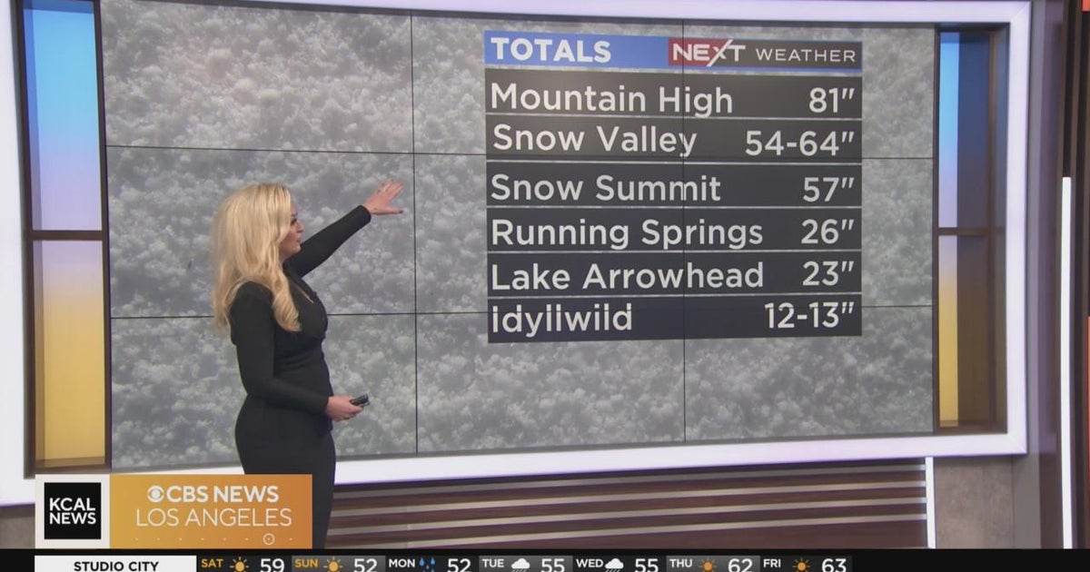SoCal winter storm snow and rain totals - CBS Los Angeles