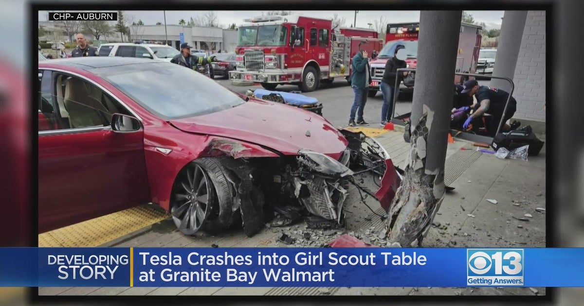 Tesla crashes into Girl Scout table at Granite Bay Walmart