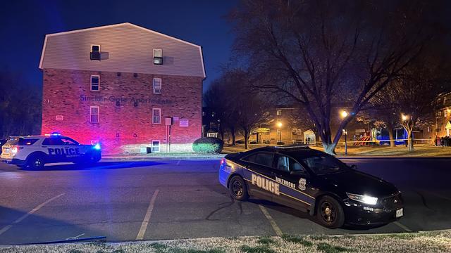 Emergency lights on a police car 