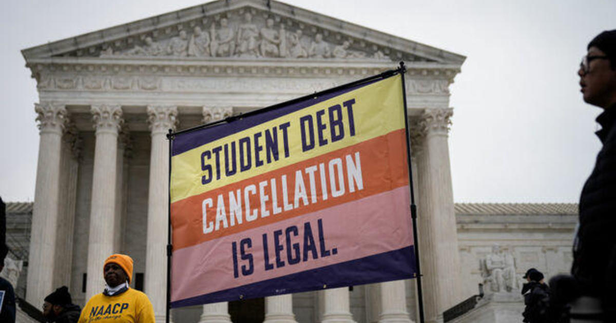 Student loan borrowers watch Supreme Court case with