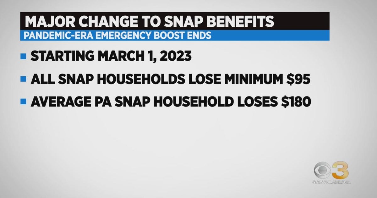 COVID19 SNAP benefits ending How it impacts Pa. residents CBS