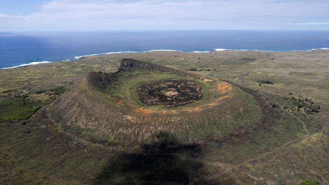 FILE PHOTO: Burned Moai statues on Easter Island lay bare the scars of land grabs 