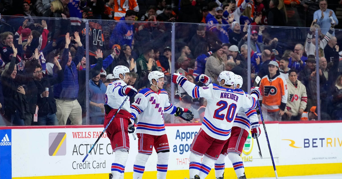 Flyers lose to Rangers in last game before trade deadline - CBS ...