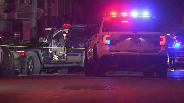 Police car with emergency lights - law enforcement concept 