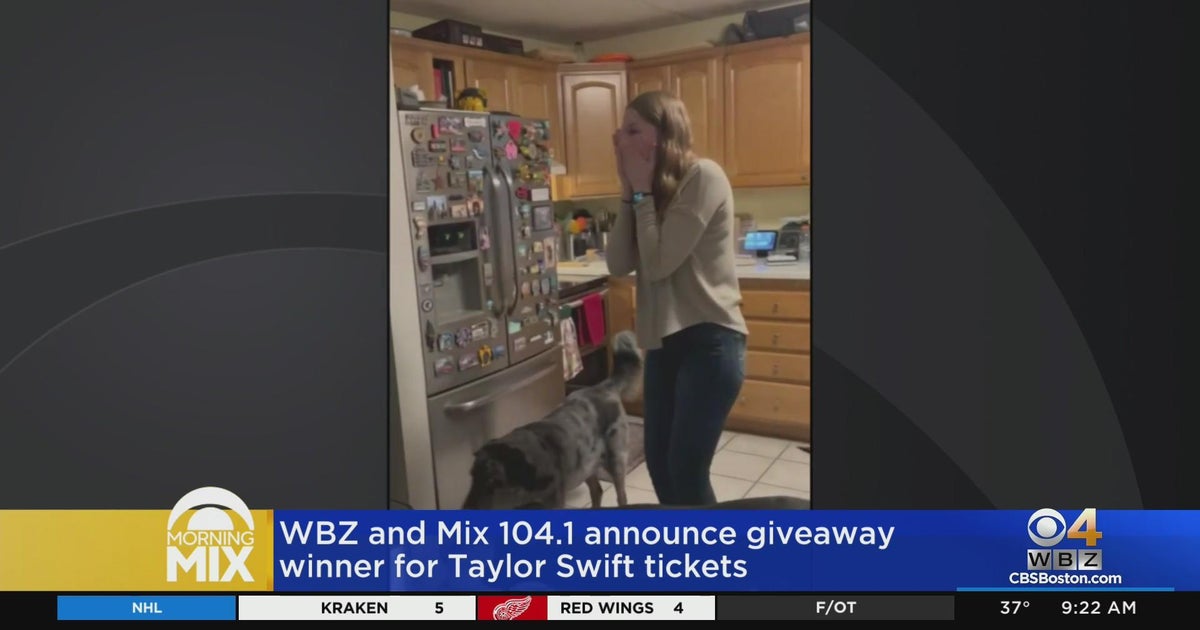 Wbz mix 104 1 s karson kennedy announce winner in taylor swift