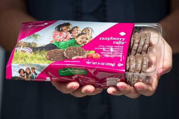 Girl Scouts Raspberry Rally cookies