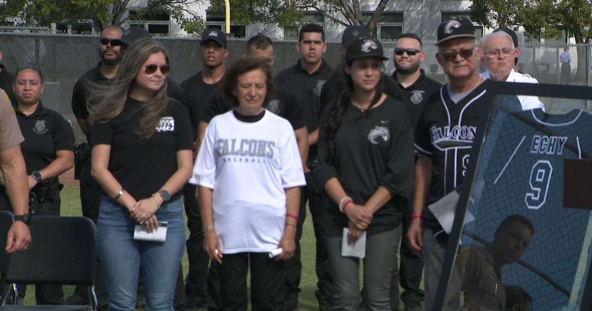 Ferguson Large honors fallen MDPD officer Cesar Echaverry by retiring baseball jersey