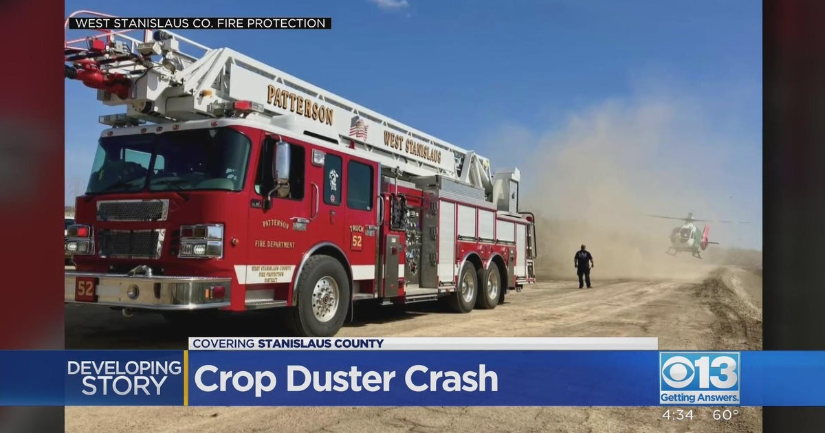 Crop duster plane crashed in Stanislaus County orchard