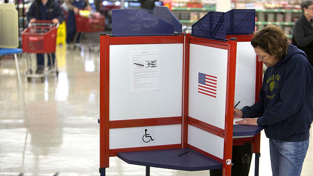 U.S. Citizens Head To The Polls To Vote In Presidential Election 