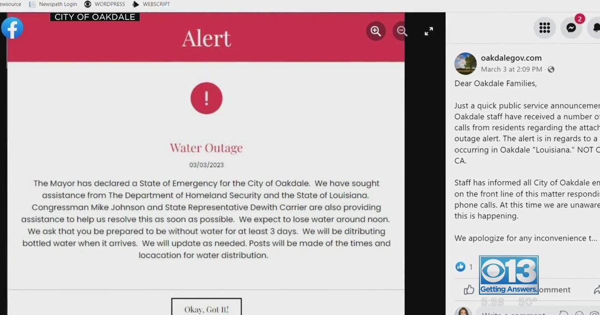 California city reassures water is safe after an alert sent to wrong community