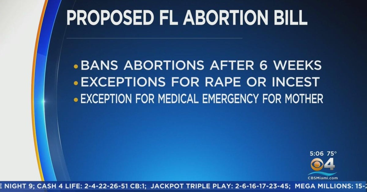 Miami protest planned over proposed abortion ban after six weeks - CBS ...
