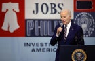 President Biden talks about his proposed federal budget during an event at the Finishing Trades Institute on March 9, 2023, in Philadelphia. 